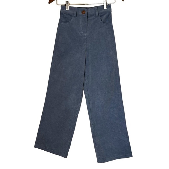 Smash + Tess NWT City Wide Leg Cordory Ankle Grazers in Pacific Blue size XXS - Picture 4 of 12